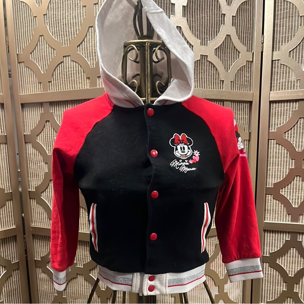 Kid’s Minnie Disney Junior Jacket - Red, Black Silver